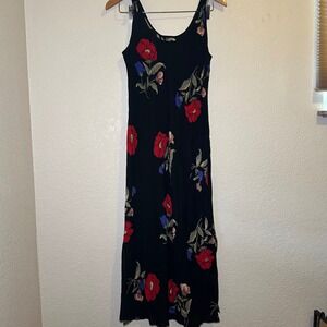 VTG Colesce Couture Lingerie Womens M Floral Dress Boho Whimsical Dark‎ Romantic